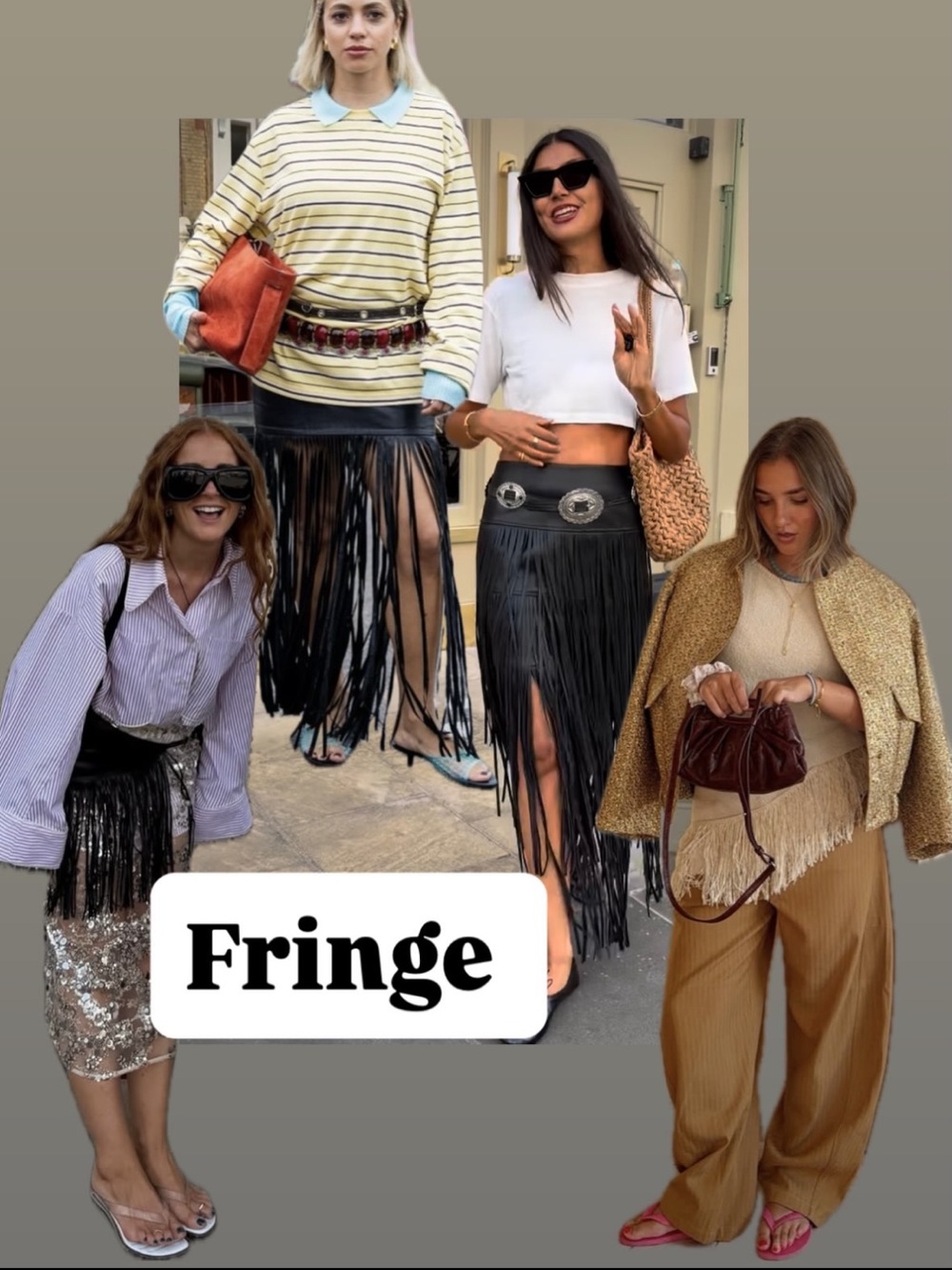 NWT • Zara Brown Fringe Midi Skirt - Picture 2 of 8